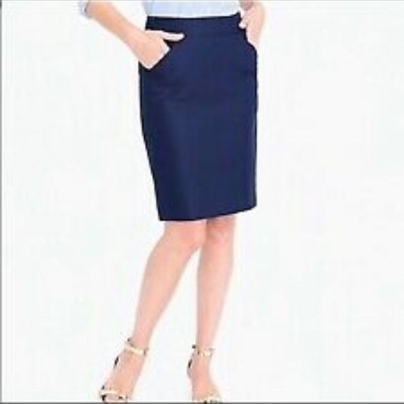 J. Crew Factory Dresses & Skirts - J Crew The Pencil Skirt Navy 10